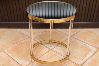 Grayson Lane Gold Round Modern Accent Table With Mirrored Top
