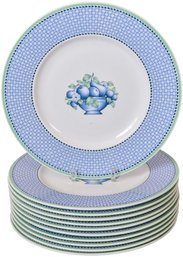 Set Of 11 Villeroy & Boch Dinner Plates In The Provence Cassis Pattern