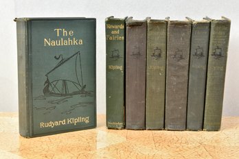 Collection Of Rudyard Kipling Antique Books Published Between 1917 And 1932