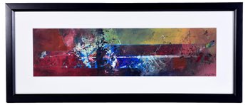 Preston J. Tedesco Signed Abstract Acrylic Painting