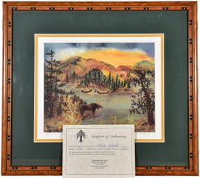 59/297 Signed Will Moses Lithograph Numbered 172/1000 And Titled 'Eagle Bridge' With COA