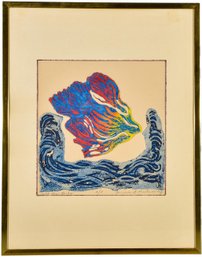 66/304 Pencil Signed Bernece Berkman-Hunter (1911-1988) Artist Proof Print Titled 'Wild Seabirds' Ca. 1967