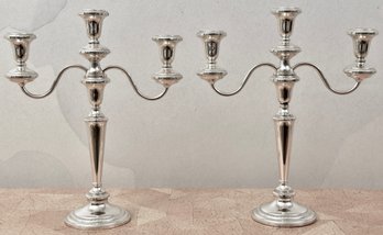 Revere Sterling Silver Weighted Convertible Candelabras