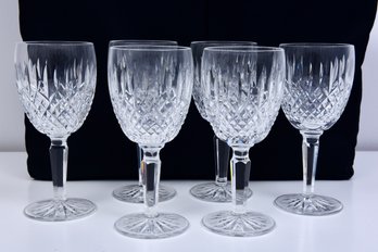 Set Of Six Waterford Crystal Water Goblets