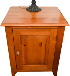 Pine Wood Cabinet End Table