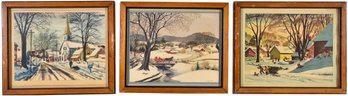 73/311 Set Of Three 1950s John Rogers, CJ Sternberg, Bingham Framed Prints