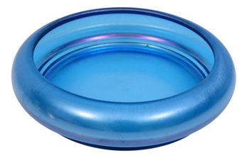 Strikingly Pretty Iridescent Blue Bowl