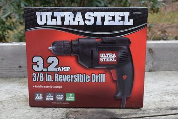 New Ultrasteel 3.2 Amp 3/8 Inch Reversible Drill