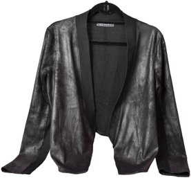 Velvet Graham & Spencer Black Faux Suede Ponte Knit Blaz Purity Jacket (Size Small)
