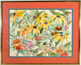 84/322 Signed M. Schenkman 1978 Floral Watercolor Painting