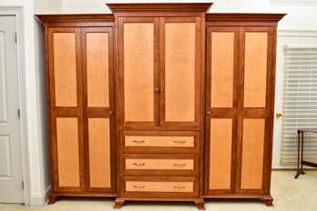 Custom Made Wood Wardrobe Cabinet