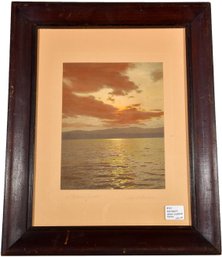 88/326 Signed David Davidson Hand Colored Photo Titled 'A Berkshire Sunset'