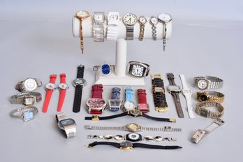 Collection Of 31 Ladies Watches - Michael Kors, Anne Kleine, Swatch, Fossil And More