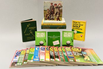 Collection Of 9 Golf Playing Books And 13 Golf Digest Magazines Dated 1993 And 1994
