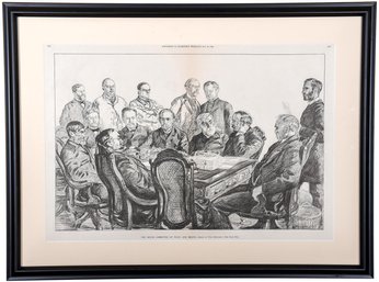 Harper's Weekly 'The House Committee Of Ways And Means' Framed Print Dated May 20, 1888