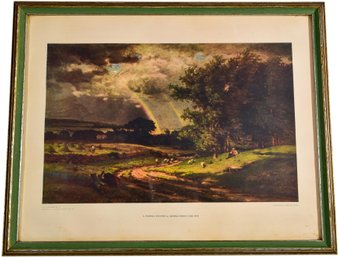 108/7221 Vintage Color Print By George Inness Titled 'A Passing Shower'