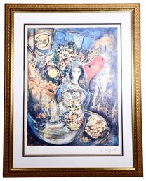 Signed Marc Chagall 'Bella' Offset Limited Edition Numbered Lithograph