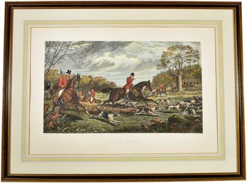 113/7226 Framed Large Lithograph By E.G. Hester Titled 'Gone Away!'