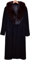 Regency Cashmere Coat With Fox Fur Collar