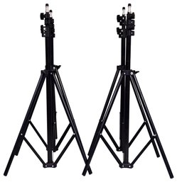 Set Of Four Photography Adjustable Height Metal Lighting Stand Holders For Studio Lighting