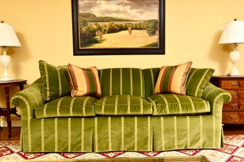 Edward Ferrell Three Cushion Sofa With Four Coordinating Pillows