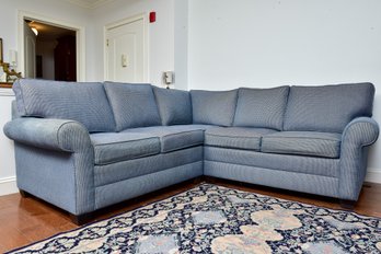 Ethan Allen L-Shaped Upholstered Sectional Sofa