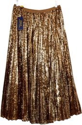 NEW! Ralph Lauren Polo Gold Skirt (Size Small) RETAIL $498