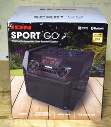 Ion Sport Go Wireless (Bluetooth) Rechargeable  And Water - Resistant Speaker - New In Box