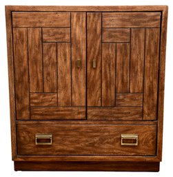 Drexel Heritage Woodbriar Collection Pecan Wood Entertainment/storage Cabinet