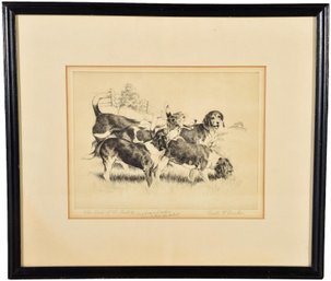 122/7235 Victor Becker Signed Lithograph Numbered 14/100 Titled 'The Pride Of The Pack'