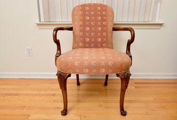 Southwood Hickory North Carolina Carved Wood Upholstered Arm Chair