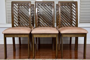 Set Of Six Modern Upholstered Dining Room Side Chairs