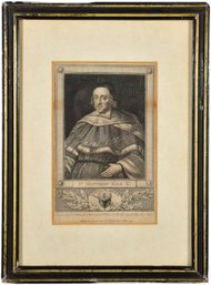 123/7236 Framed Portrait Of Sir Matthew Hale Engraved By T. Trotter