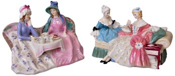 Pair Of Royal Doulton Porcelain Figurines - 'The Love Letter' And 'Afternoon Tea'
