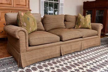 TRS Furniture Three Cushion Sofa And Two Complimenting Throw Pillows