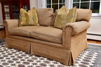 TRS Two Cushion Loveseat And Two Complimenting Throw Pillows
