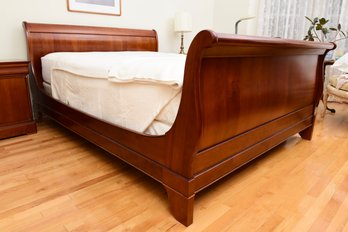 Grange French Louis Philippe Style Solid Cherry Wood Queen Size Sleigh Bed