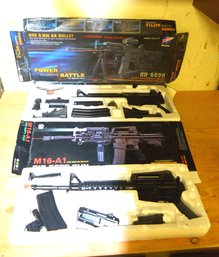 Two Air Guns - M16-A1 Air Seft Gun & Huixin HX689A Power Alliance Battle Air Sports Gun W/ Infrared Collimate