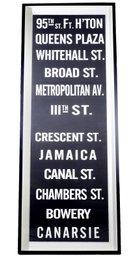 Restoration Hardware Framed Subway Sign Art '95th St.'