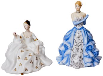 Pair Of Royal Doulton Porcelain Figurines - 'Catherine' And 'My Love'