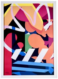 Signed Maser Framed Limited Edition Abstract Print Titled 'Habitats II'