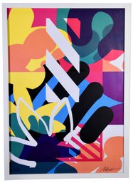 Signed Maser Framed Limited Edition Abstract Print Titled 'Habitats'