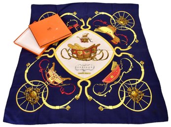 Hermes Paris Springs Silk Scarf With Original Box