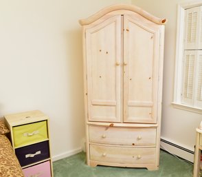 Stanley Furniture Knotty Pine Wood Armoire / Closet