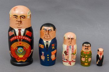 Vintage Russian Political Leaders Nesting Dolls