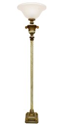 Torchiere Floor Lamp With Frosted Shade
