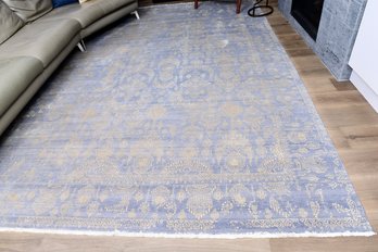 Silk And Wool Hand Knotted Iranian Contemporary Area Rug