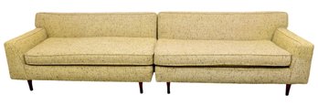 Mid-Century Modern Tweed Two Piece Sofa