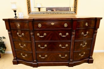 Drexel Heritage Cooper Mahogany Triple Twelve Drawer Dresser With Brass Hardware