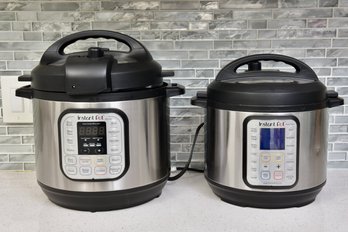 NEW! Pair Of Instant Pot Electric Pressure Cookers (Model No. IP-DUO80V2 And DUO Plus 60)